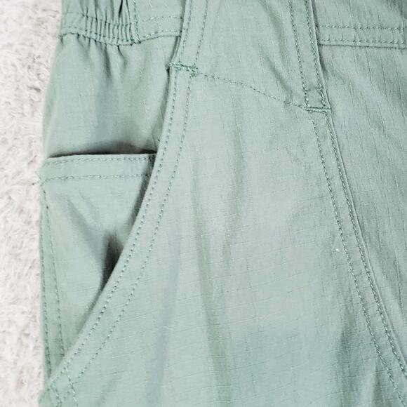 Duluth Trading Co Womens Cargo Pants Teal Green Size 12 Dry On The Fly Hiking - Picture 8 of 9